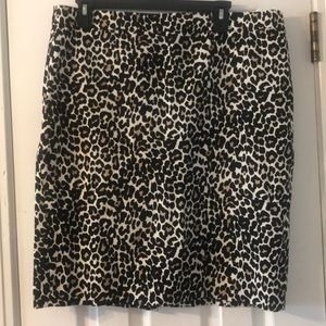 J. crew leopard pencil skirt